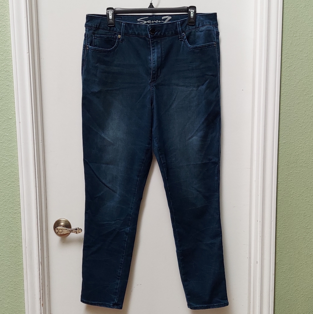 Women's Seven Skinny Plus Size Blue Jeans Size 16